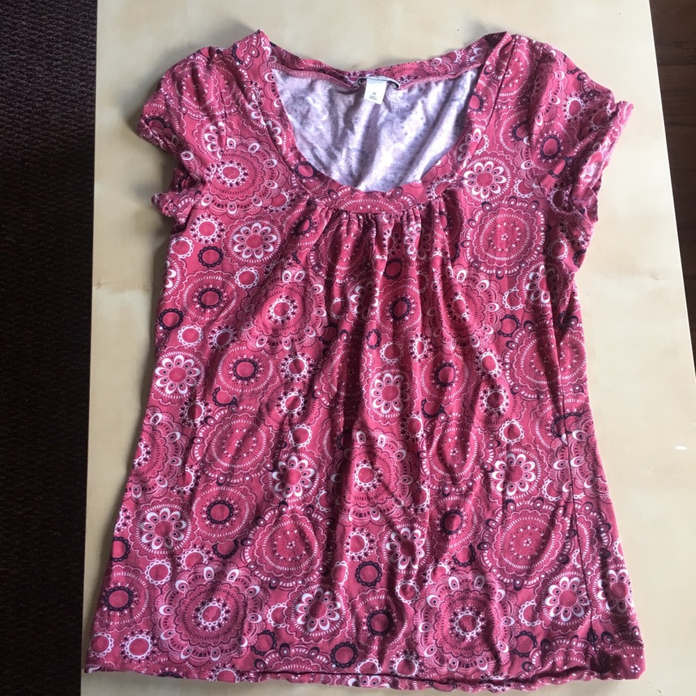 Red paisley top - Ann Taylor Loft